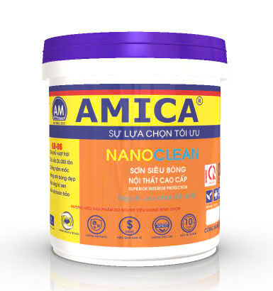 Sơn siêu bóng nội thất cao cấp Nano Clean